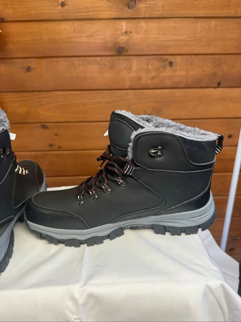 Men Winter Snow Boots Waterproof Super Warm  Outdoor Plush Hiking Boots Sz 46 (1